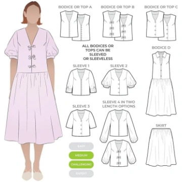 Stils Arc Šūšanas Pattern - Porter austs kleita un