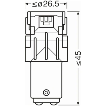 OSRAM 7528DYP-2BL - P21-5W LED AUTOLAMPAS 12V 7528