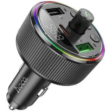 HOCO auto raidītājs FM bluetooth 2 x USB A + Type 
