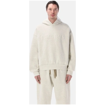 Fear of God Essentials embossed hoodie oatmeal hea