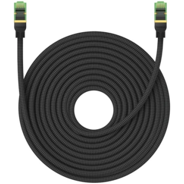 Baseus ātrais RJ45 Cat.8 40Gbps 20m pīts melns tīk