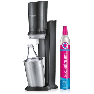 SodaStream Crystal 3.0 Soda Maker Black incl. glas