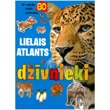 Lielais atlants dzīvnieki ar vairak nekā 80 uzlīmē