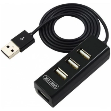 Unitek Hub 4x USB 2.0. mini, black, Y-2140 Y-2140 