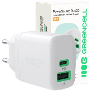 GREEN CELL PowerSource Duo30 travel charger | 30W 