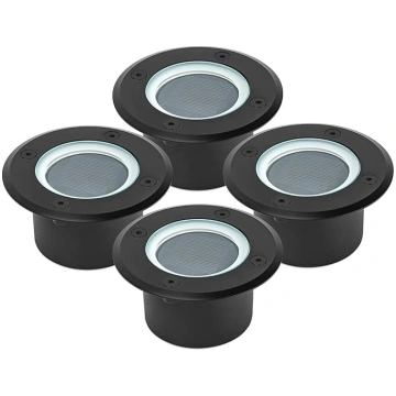 Brendz Pack of 4 Solar Floor Lights Outdoor, LED, 