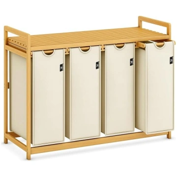 AdelDream Premium veļas grozs 200 L - 4 nodalījumi