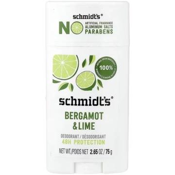 Schmidt's, Deodorant, Bergamot & Lime, 2.65 o