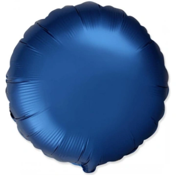 Folijas balons "Aplis" satīna tumši zils 45 cm