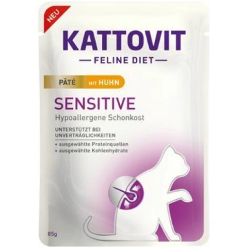 KATTOVIT Sensitive pastēte ar vistu 85g