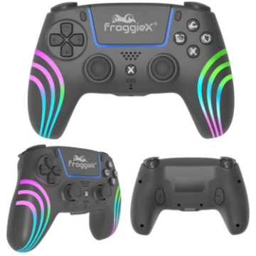 PS5 Froggiex bezvadu kontrolieris melns DualSense,