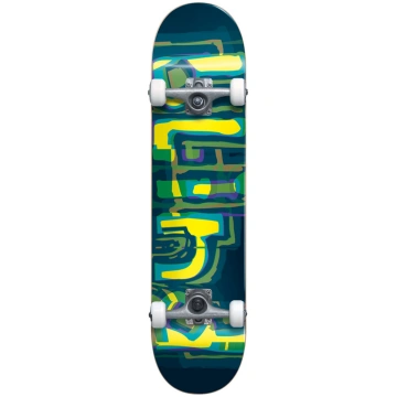 Logo Glitch 7.875" Complete Skateboard Green/Yello