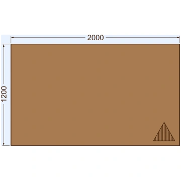 Gofrēta kartona loksne 2000x1200 mm Jenson Iepakoj