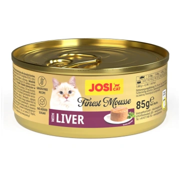 Konservi kaķiem – JosiCat Finest Mousse Liver, 85 