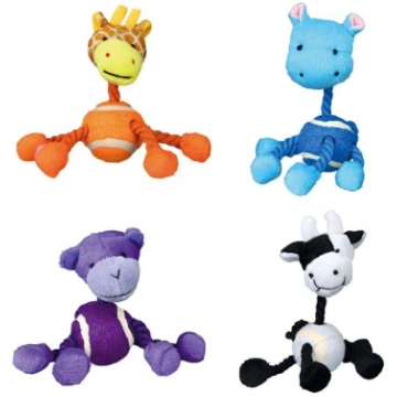 Trixie Animal With Rope And Tennis Ball rotaļlieta