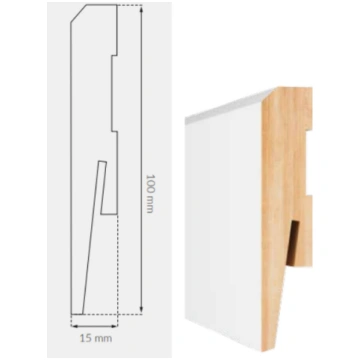 Arbiton krāsojamā MDF grīdlīste MP1001
