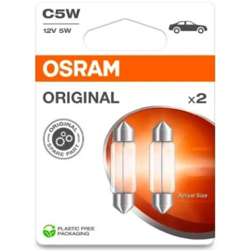 Halogēna spuldzes C5W, 5W, 12V, 45Lm, ORIGINAL sēr