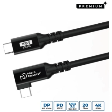 MicroConnect USB-C to USB-C Premium cable 0.25m, 1