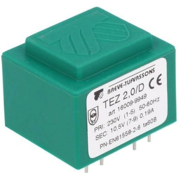 Transformer: encapsulated; 2VA; 230VAC; 10.5V; 190