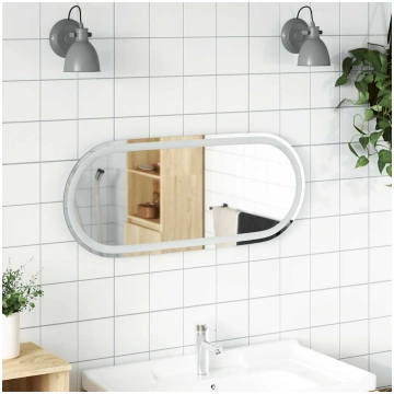 Vannasistabas spogulis ar led, 80x35 cm, ovāls