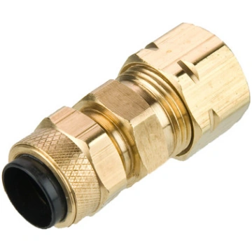PARKER Union, Fluid, 1/4 in, Compression End, 9/16