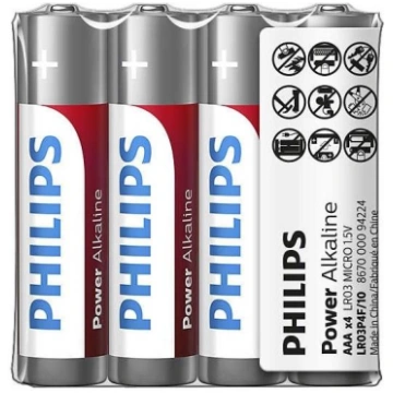 Philips LR03P4F/10 - 4 gab Alkaline baterija AAA P