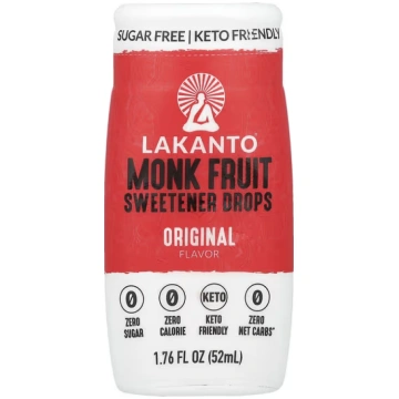 Lakanto, Monkfruit Sweetener Drops, Original , 1.7
