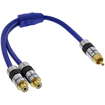 RCA Y-kabelis Premium InLine 89924P 1x Male 2x Fem