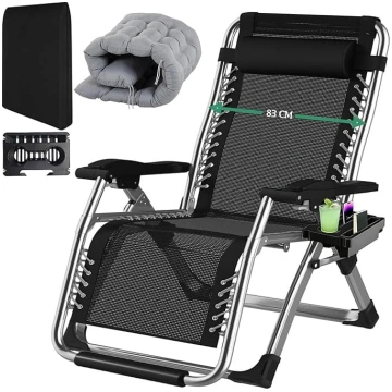 Fiutazge 83 cm Extra Wide Sun Lounger Adjustable B