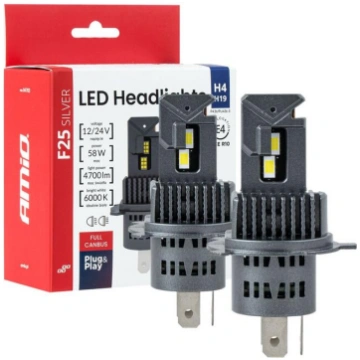 LED Headlights Series F25 SILVER FULL CANBUS H4/H1