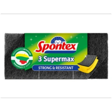 SUPERMAX SŪKĻU KOMPL.3GAB., 7x9.5x4.5CM, DZELTENI,