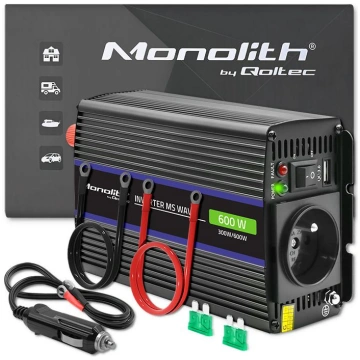 Qoltec Monolith voltage converter 600 MS Wave | 12