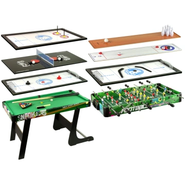 8-in-1 Foosball Table Ping Pong Billiards Bowling 