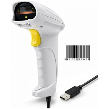 Qoltec barcode reader scanner | 1D | EAN | USB | W