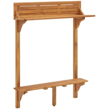 vidaXL balkona bāra galds, 90x37x122,5 cm, akācija