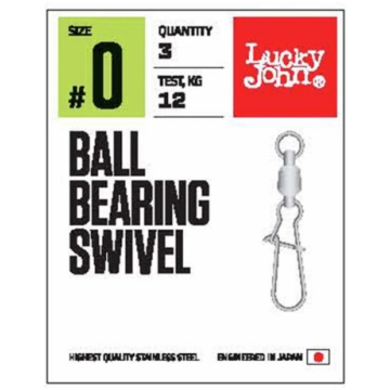 Karabīnes ar griezuli Lucky John BALL BEARING SWIV