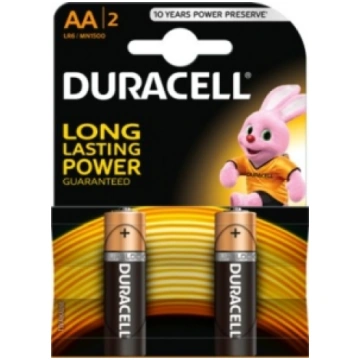 Baterijas Duracell AA 1.5V Alkaline 2pack. LR6/MN1