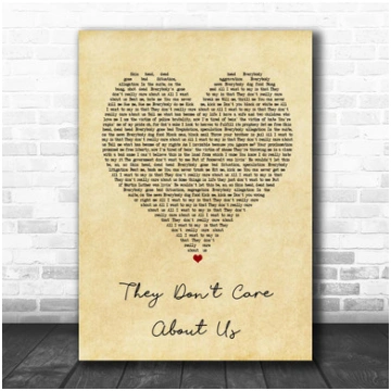 Michael Jackson They Don't Care About Us Vint