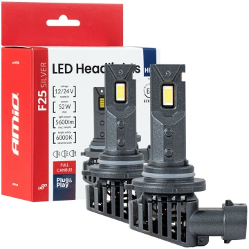LED priekšējo lukturu spuldzes F25 SUDRABA FULL CA