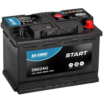 GLOBE Start SMF 76Ah auto akumulators 19,00 kg Led