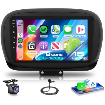 8 Core 6G + 128G Auto Radio Android 15 priekš Fiat