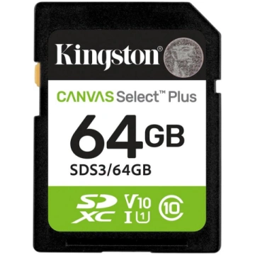 Kingston Kaste 64GB SDXC Canvas Select Plus Gen3, 