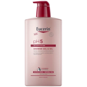 EUCERIN pH5 dušas želeja un eļļa, 1000 ml