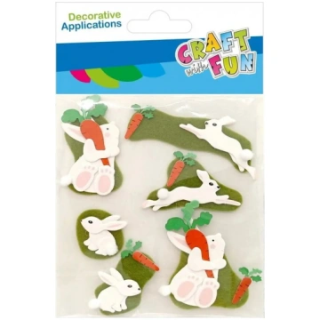 Craft with Fun filca zaķīšu rotājumu komplekts, 6 