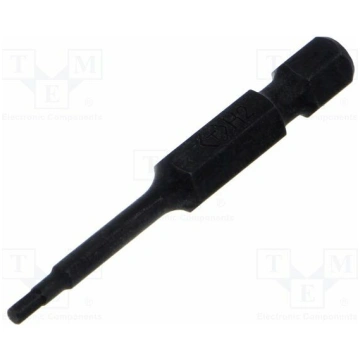 Screwdriver bit; hex key; HEX 2mm; 1/4"; Overall l