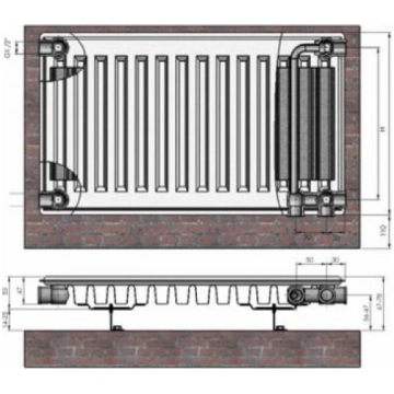 TERMOLUX Radiators 11x500x400 Ventil Compact (9115