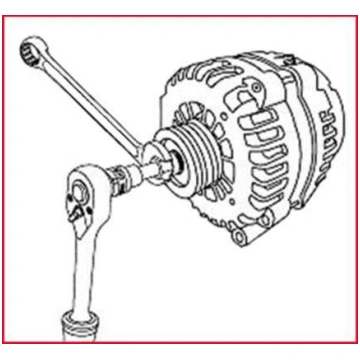 KS Tools 150.3156 - ĢENERATORA SKRIEMEĻU ATSLĒGA-H