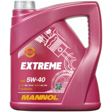 Motoreļļa Mannol Extreme 5W - 40, sintētiskais, 5 