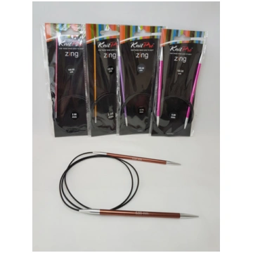 KnitPro Zing Circular needles,100 cm, bright colou