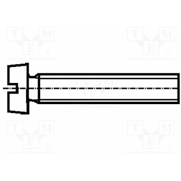 Screw; M4x30; 0.7; Head: cheese head; slotted; 1.2
